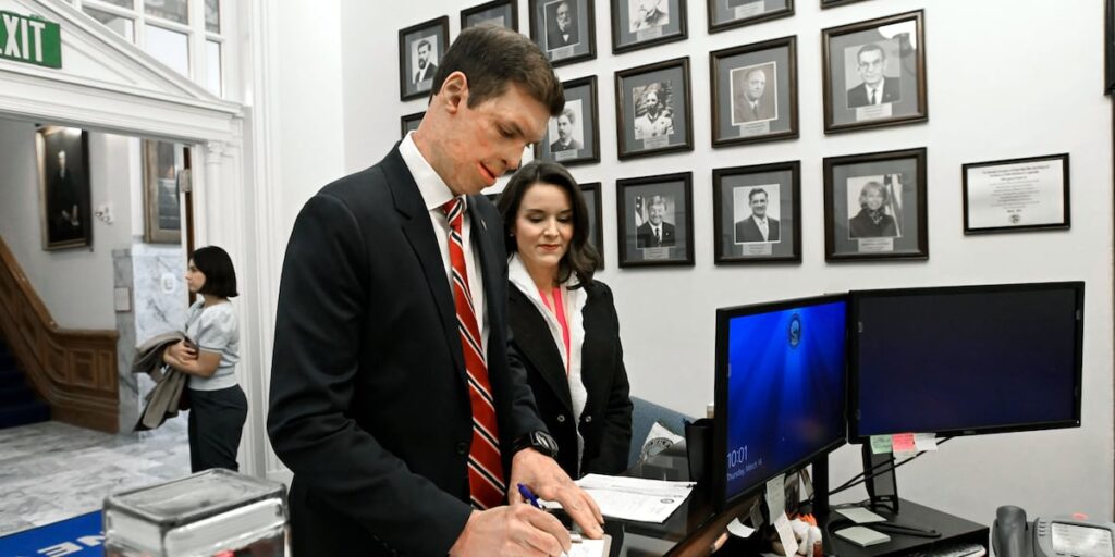 Nevada Republican U.S. Senate frontrunner faces attack ads