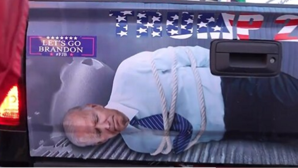 Video with image of hog-tied Biden in Trump 2024 campaign sparks outrage | Watch