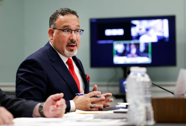 Senate Republicans question Cardona on campus protests, FAFSA