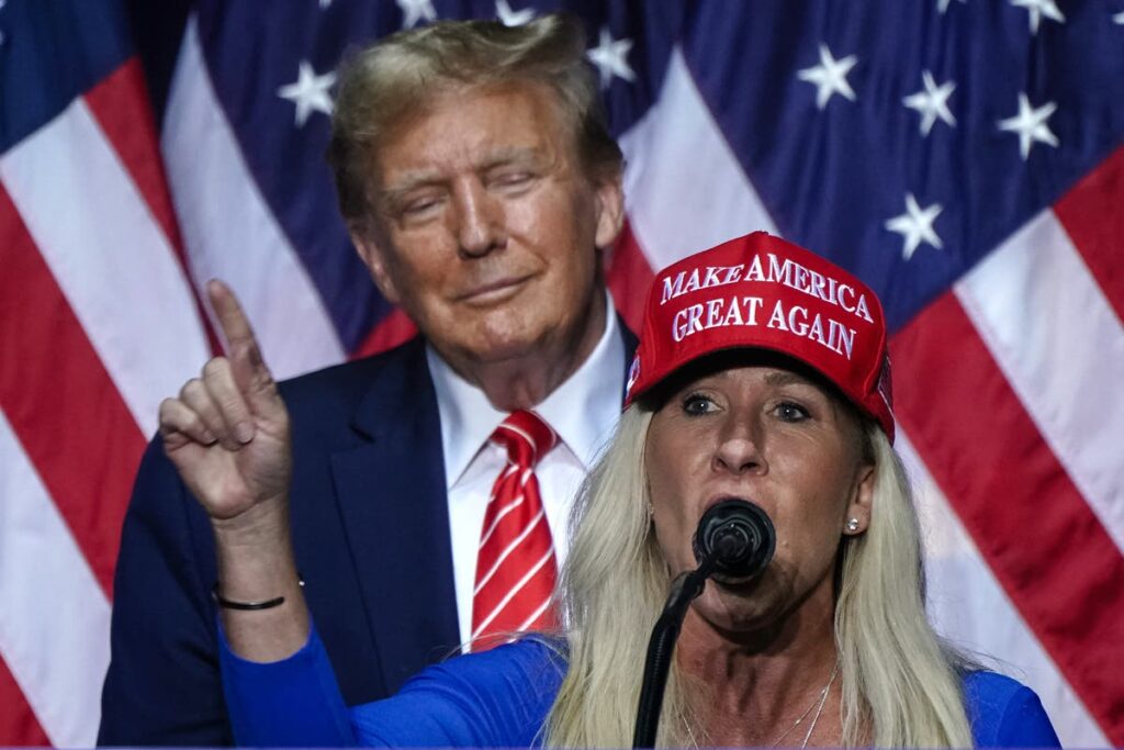 MTG posts upstide flag moments after Trump conviction