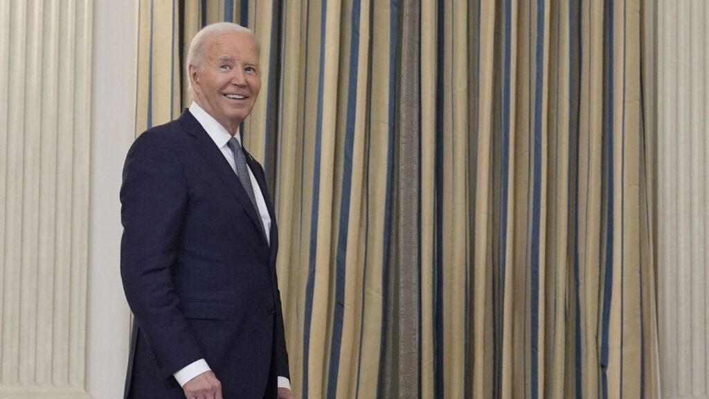 Biden smile on Trump’s ‘political prisoner’ claim makes campaign video