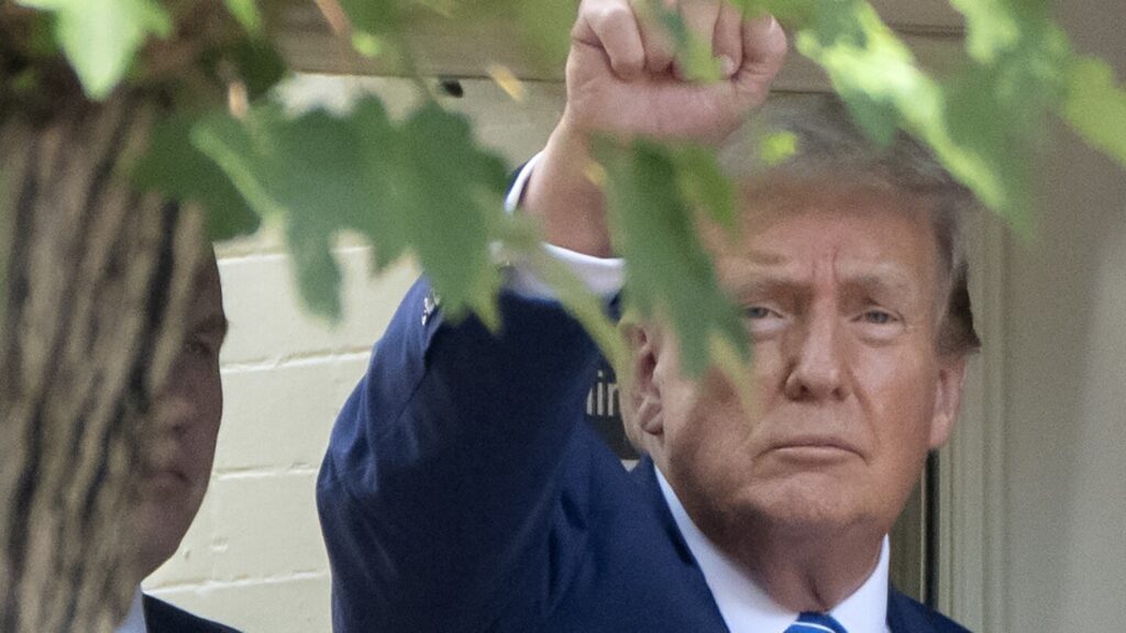 Cheers, cake and a fist-bump from GOP as Trump returns to Capitol Hill in a first since