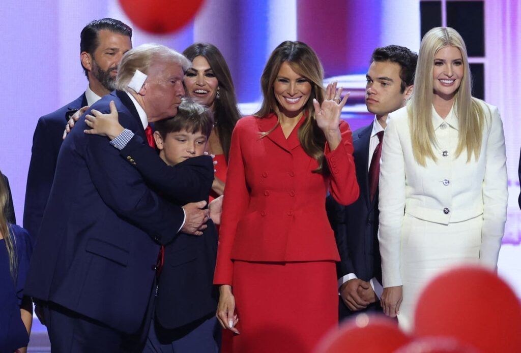 RNC 2024 live: Trump ends longest speech in RNC history with kiss from Melania