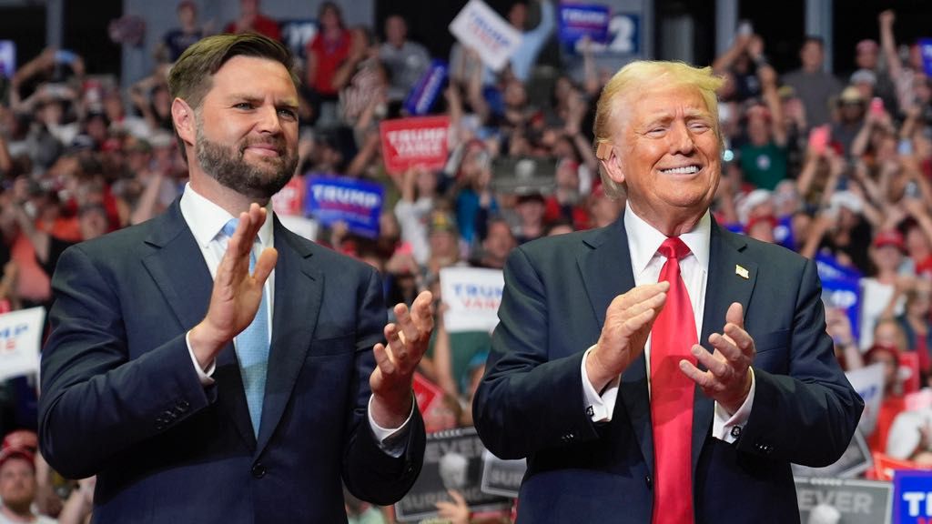 Trump joined by Vance for rally, wastes little time in lobbing insults at Biden