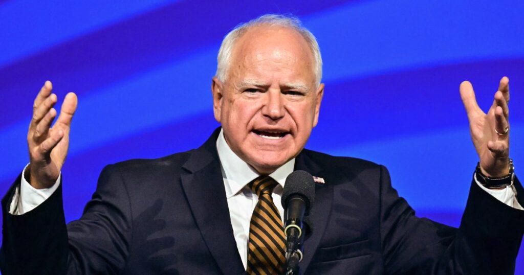 Walz touts ‘freedom’ message and small-town roots as he accepts VP nomination