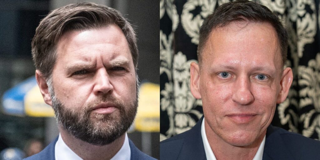 JD Vance urges Peter Thiel to back Trump: ‘Get off the sidelines’