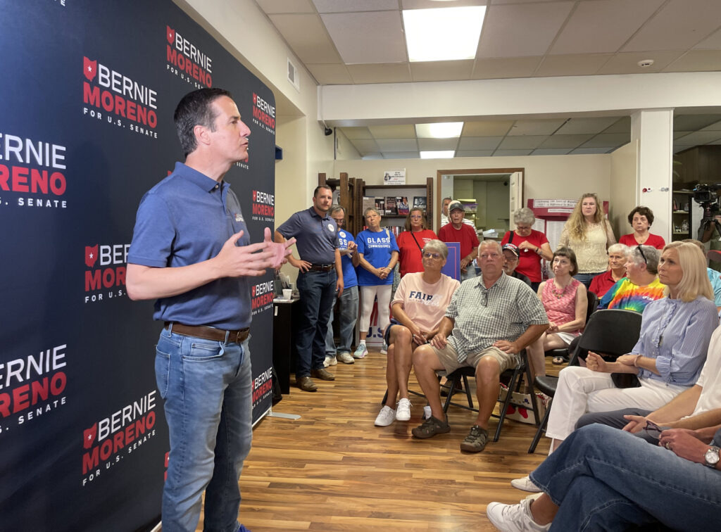 Ohio GOP Senate candidate Bernie Moreno takes anti-immigrant, pro-fossil fuel message on