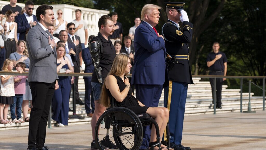 Trump campaign was warned not to take photos at Arlington before altercation, defense