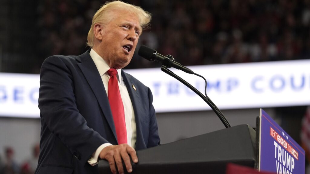 Trump again tears into Georgia’s Republican governor on the same day he campaigns in the