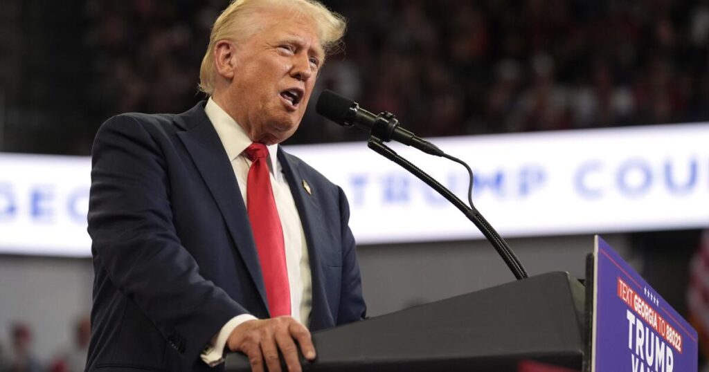 Trump again tears into Georgia’s Republican governor as he campaigns in the state